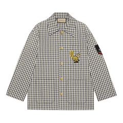Gucci Freya Hartas Patch Gingham Jacket White/Blue