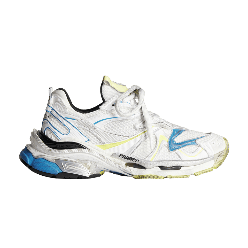 Balenciaga Runner Sneaker Worn-Out - White Yellow Blue