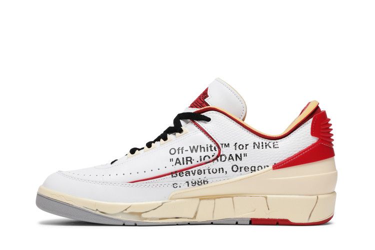 Off White x Air Jordan 2 Retro Low SP White Varsity Red