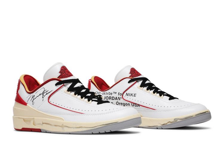 Off White x Air Jordan 2 Retro Low SP White Varsity Red