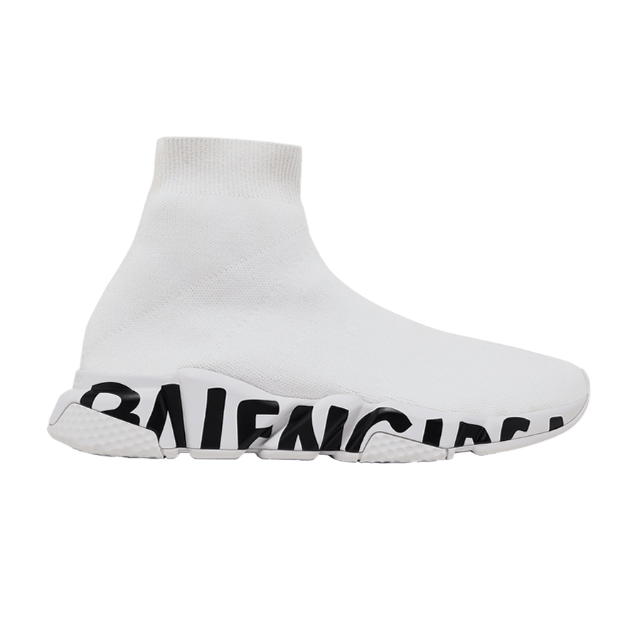 Balenciaga Speed Sneaker Midsole Graffiti - White Black