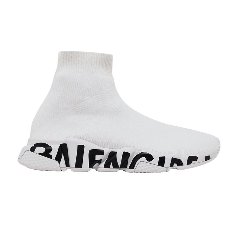 Balenciaga Speed Sneaker Midsole Graffiti - White Black