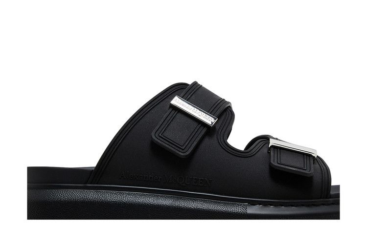 Alexander McQueen Hybrid Double Buckle Sandal Black