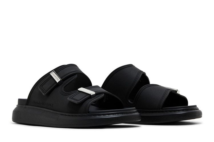 Alexander McQueen Hybrid Double Buckle Sandal Black