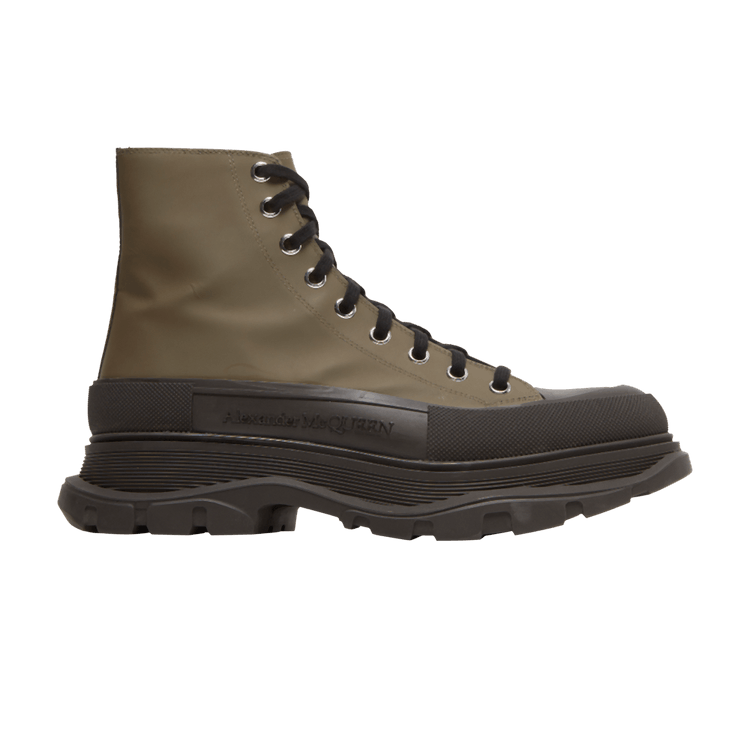 Alexander McQueen Tread Slick Boots Khaki Black
