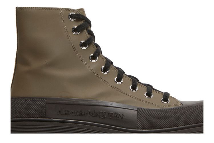 Alexander McQueen Tread Slick Boots Khaki Black