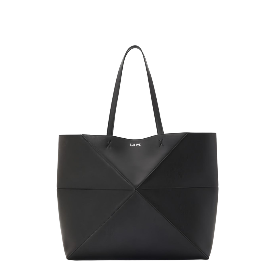 Loewe Puzzle Calfskin Shoulder Bag - Black