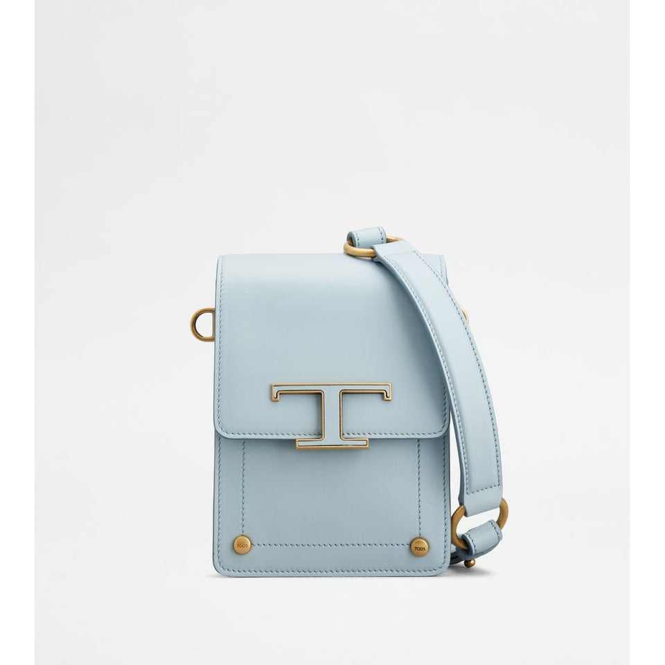 Tods T Timeless Bag In Leather Micro Blue