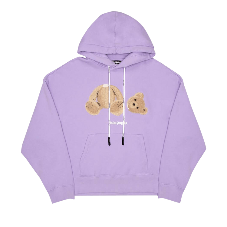 Palm Angels Bear Hoodie Lilac/Brown