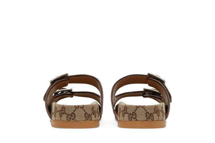 Gucci Strap Slide Sandal Beige Canvas