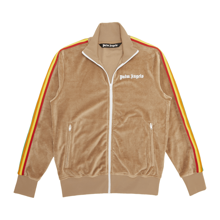 Palm Angels PA Rainbow Chenille Track Jacket Brown