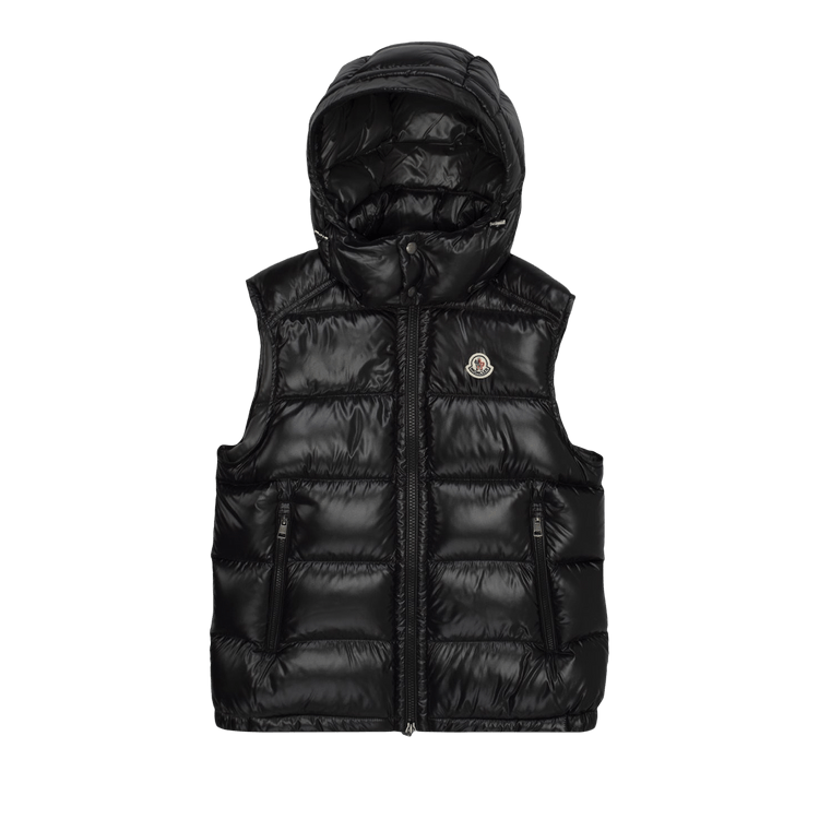 Moncler Bormes Shiny Puffer Vest Black