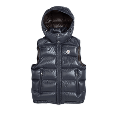 Moncler Bormes Shiny Puffer Vest Navy