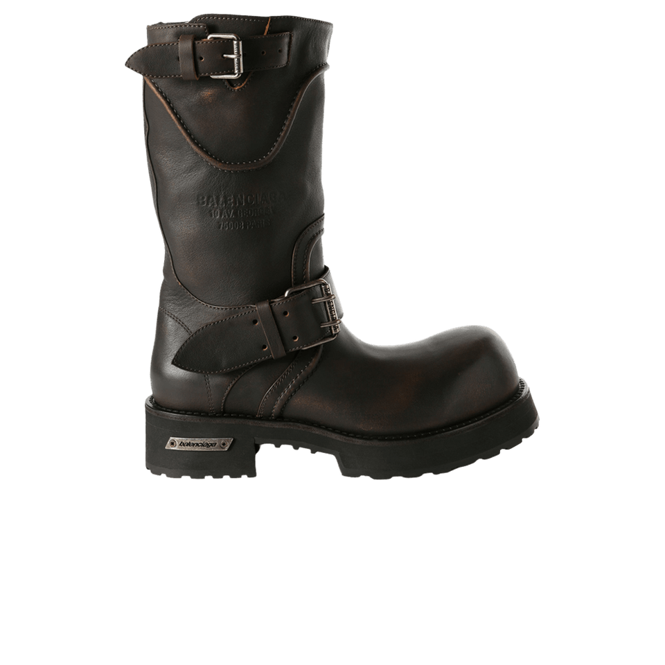 Balenciaga Venom Bootie Brown Silver