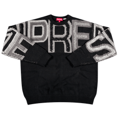 Supreme Chenille Logo Sweater Black
