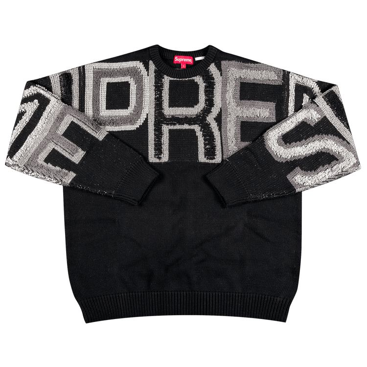 Supreme Chenille Logo Sweater Black