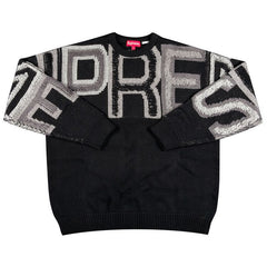 Supreme Chenille Logo Sweater Black