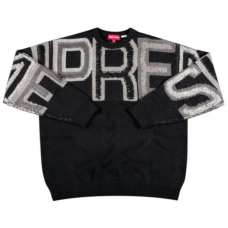Supreme Chenille Logo Sweater Black