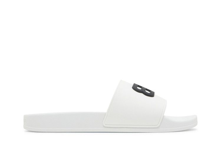 Balenciaga Pool Slides White Black