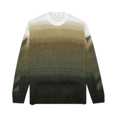 Off-White Diag Brushed Knit Crewneck Green/Green