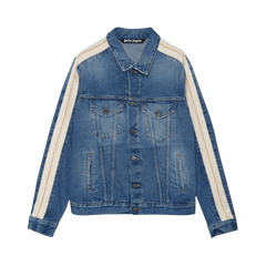Palm Angels Track Denim Jacket Light Blue