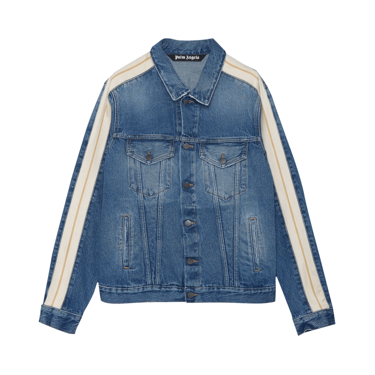 Palm Angels Track Denim Jacket Light Blue