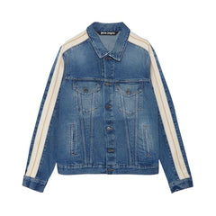 Palm Angels Track Denim Jacket Light Blue