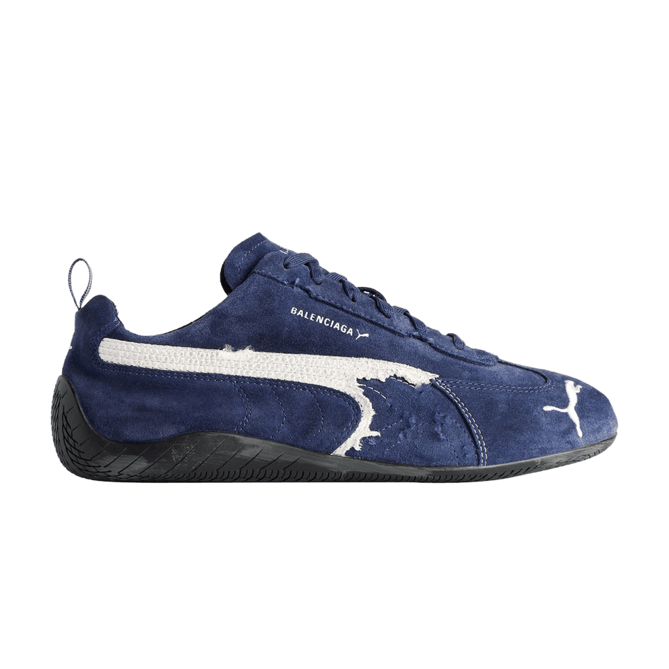 Balenciaga x Puma Speedcat Suede Distressed Navy White