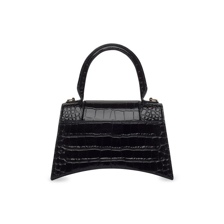 Balenciaga Hourglass Small Top Handle Bag Black