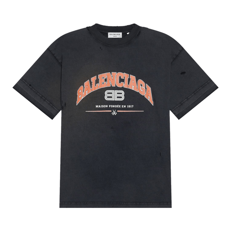 Balenciaga Medium Fit T-Shirt Black/Orange/White