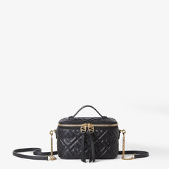 Fendi Vanity Black nappa leather mini-bag with FF motif