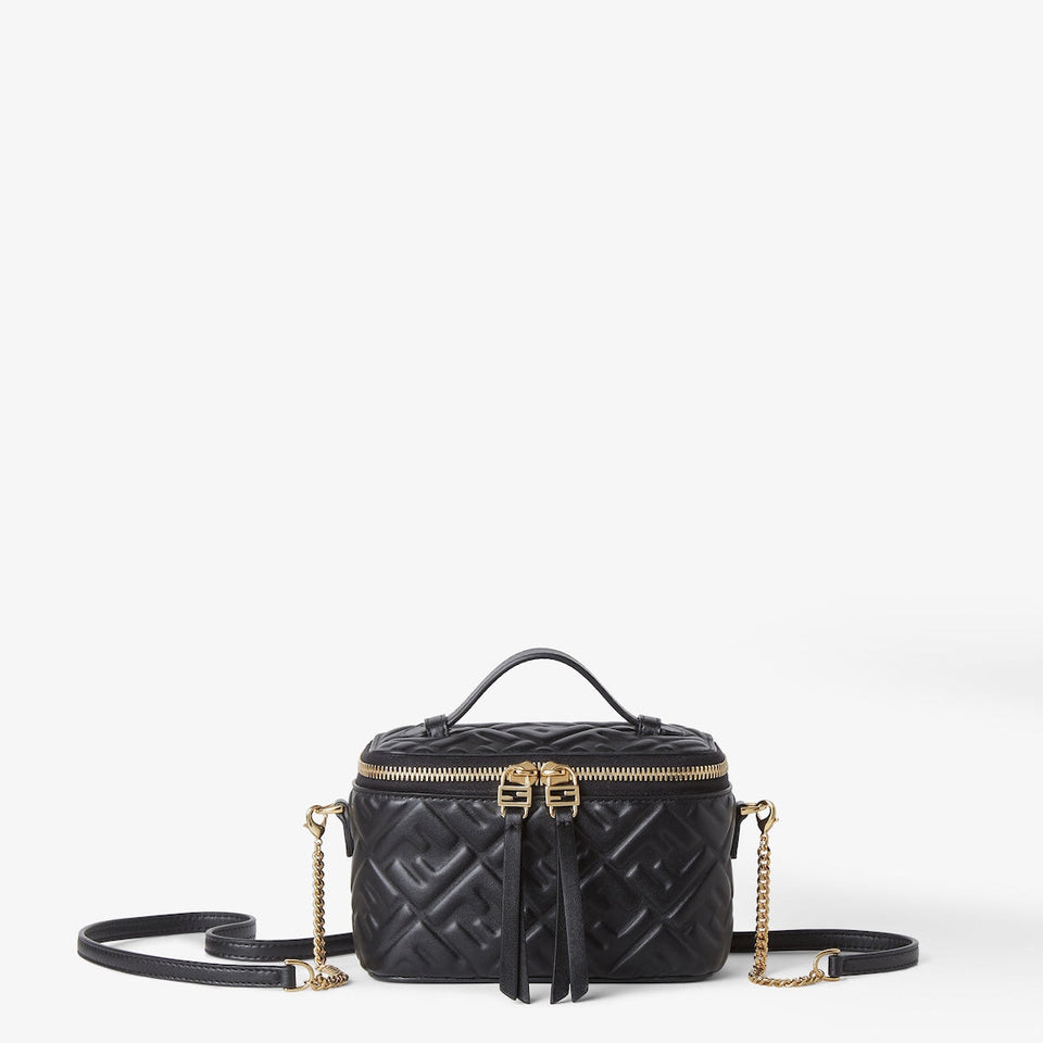 Fendi Vanity Black nappa leather mini-bag with FF motif