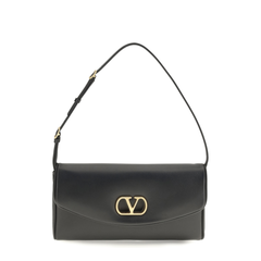 Valentino DeVain Small Calfskin Shoulder Bag - Black