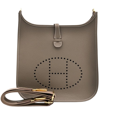 Hermès Etoupe Clemence Evelyne III 29 Gold Hardware, 2023
