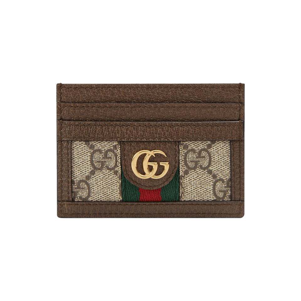 Gucci GG Supreme Ophidia Large Card Case Beige/Ebony