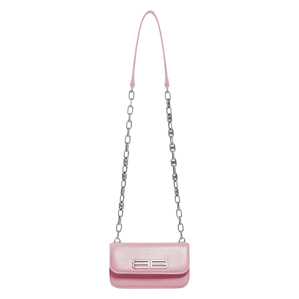 Balenciaga Gossip XS Bag With Chain Pink