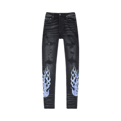 Amiri Bandana Flame Jean Aged Black Blue