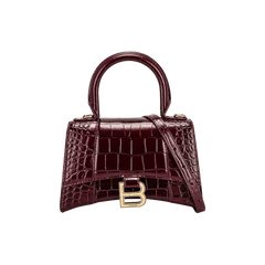 Balenciaga Hourglass XS Handbag Dark Red