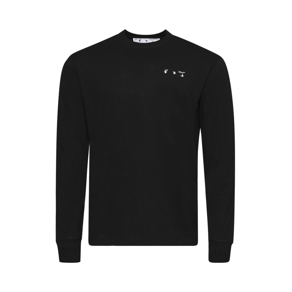 Off-White Caravag Paint Skate Long-Sleeve T-Shirt Black