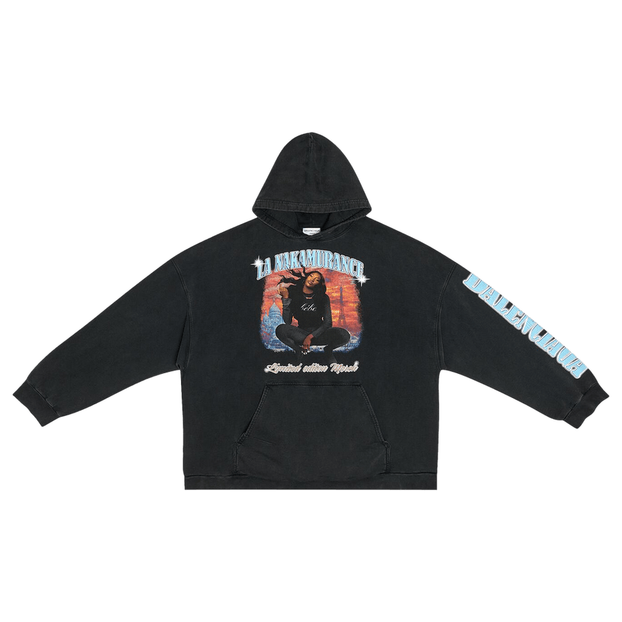 Balenciaga Music Aya Nakamura Merch Hoodie Wide Fit Black
