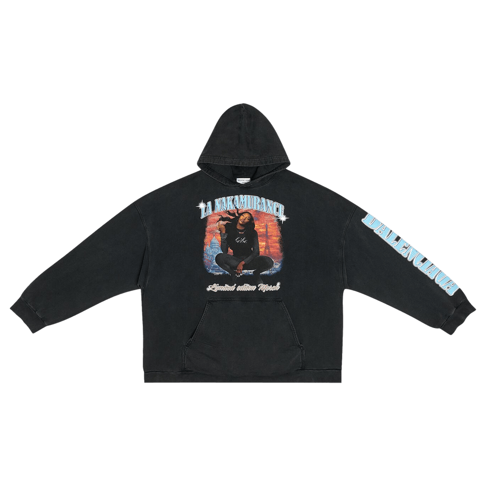 Balenciaga Music Aya Nakamura Merch Hoodie Wide Fit Black