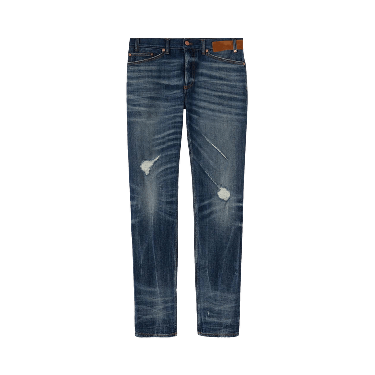Palm Angels Slim 5 Pockets Denim Blue/Brown