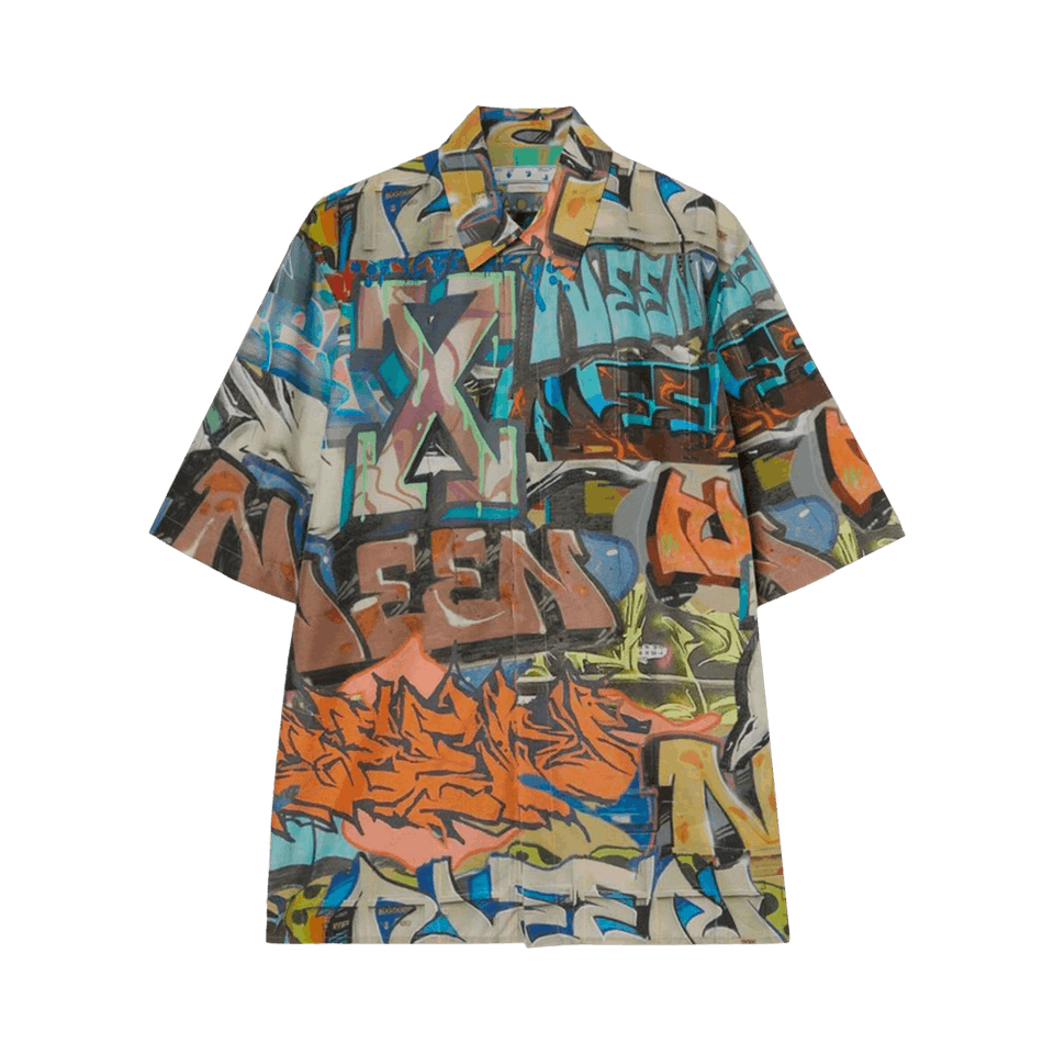 Off-White Neen Allover Over Shorts-Sleeve Shirt Multicolor
