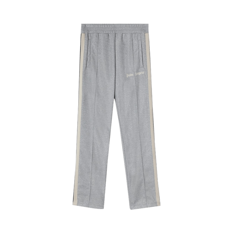 Palm Angels Lurex Track Pants Silver/Off White