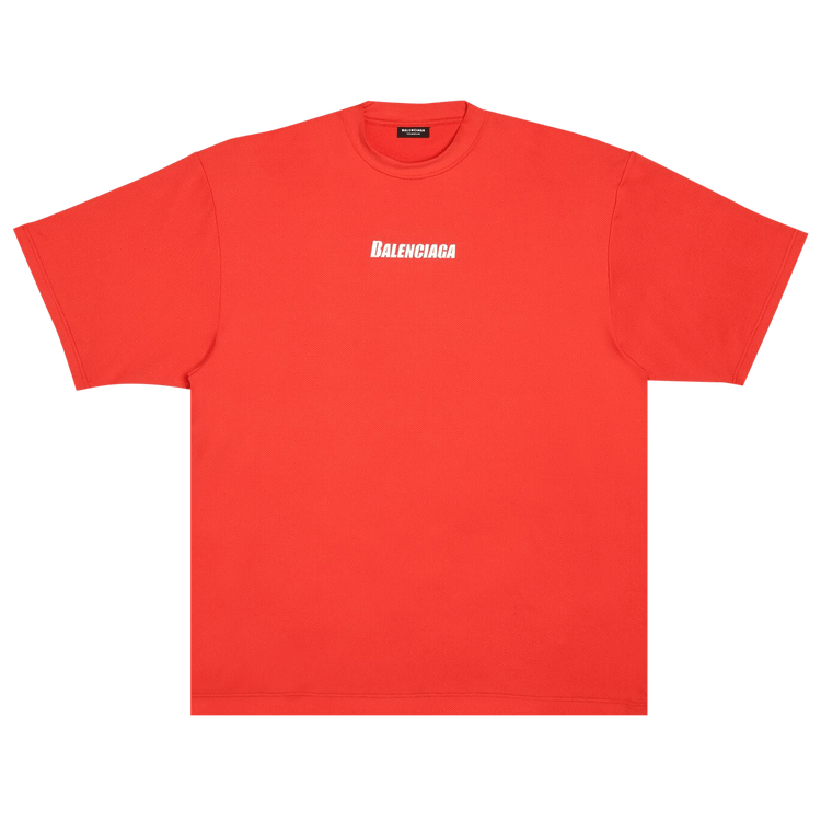 Balenciaga Technical Mesh Swim T-Shirt Red