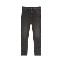 Palm Angels Back Logo 5 Pocket Denim Black/White