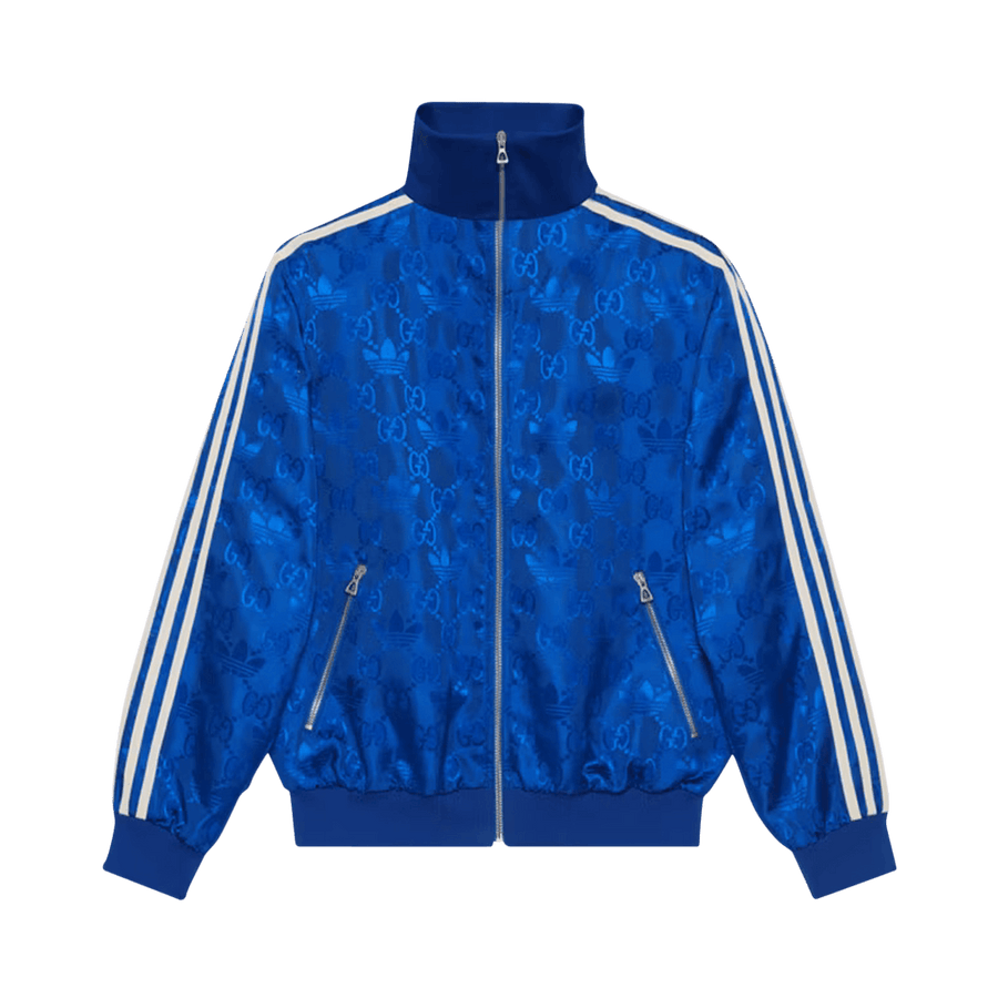 Gucci x adidas GG Trefoil Jacquard Jacket Cobalt Blue