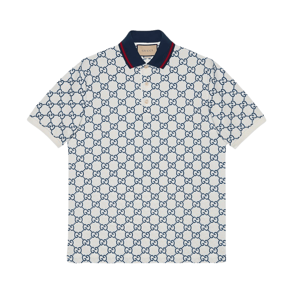 Gucci GG Stretch Polo White/Blue