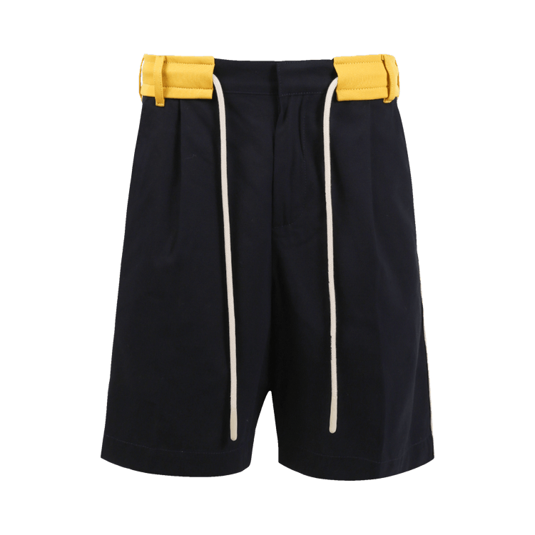 Palm Angels Track Belt Shorts Navy