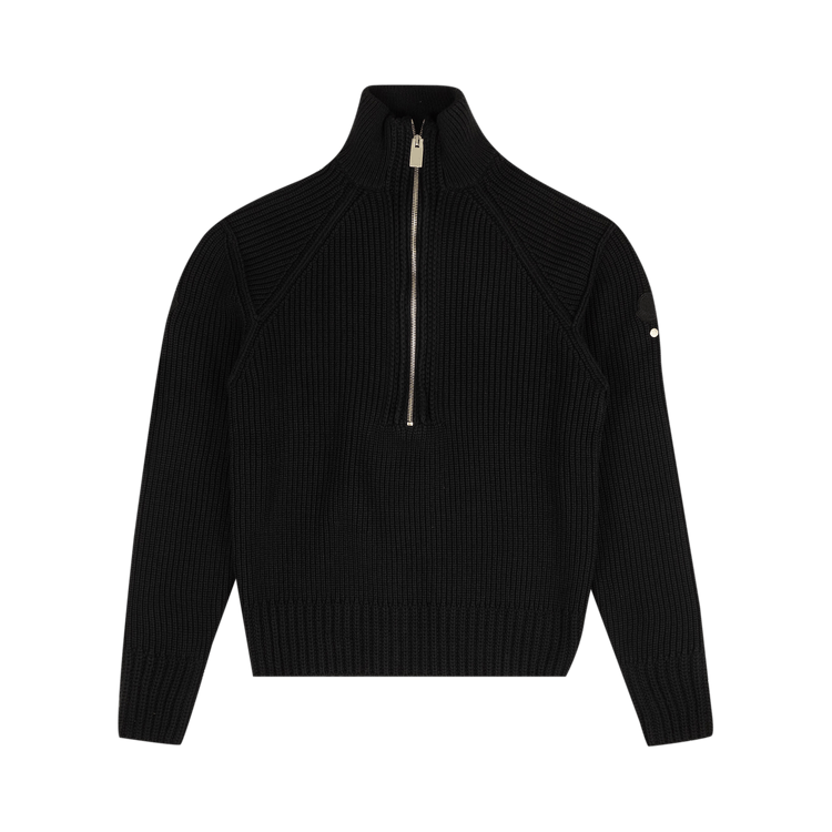 Moncler Knit Zip Up Sweater Jacket Black